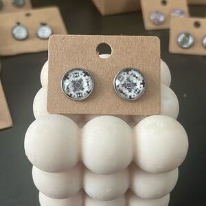 Hand Crafted Tribal Design Stud Earrings